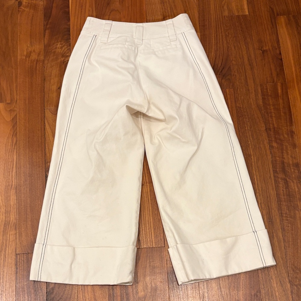 Derek Lam Cream Cropped Pants - Picture 2 of 7